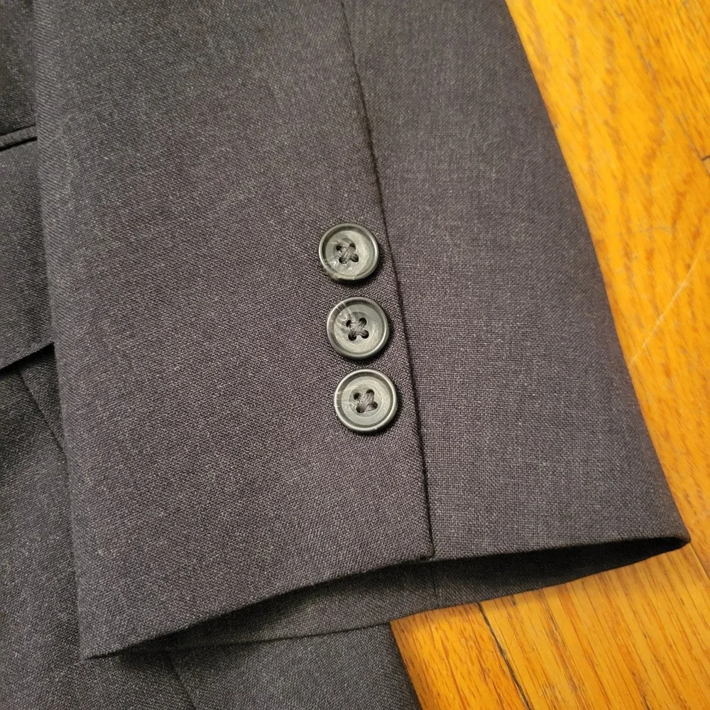 Mobley Sons Charcoal Gray Wool‎ Suit Jacket Blazer 3 Button Preppy Academia 44R